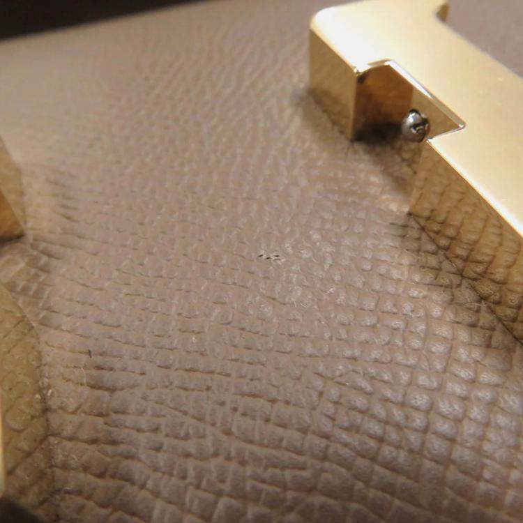 Pre Owned Hermes Constance Mini Etoupe Epsom Leather Shoulder Bag