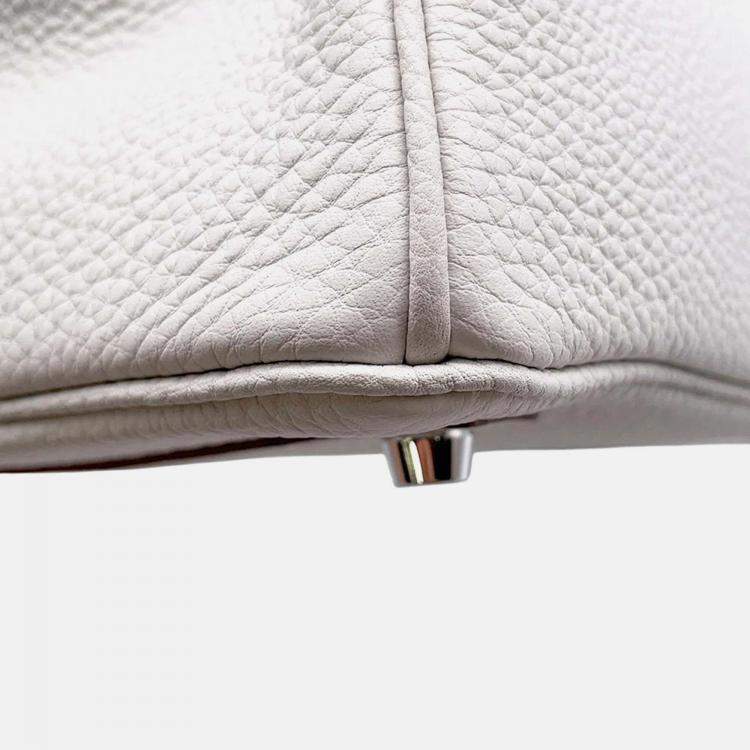 Pre Owned Hermes Birkin 30 Pearl Grey Togo Leather Top Handle Bag