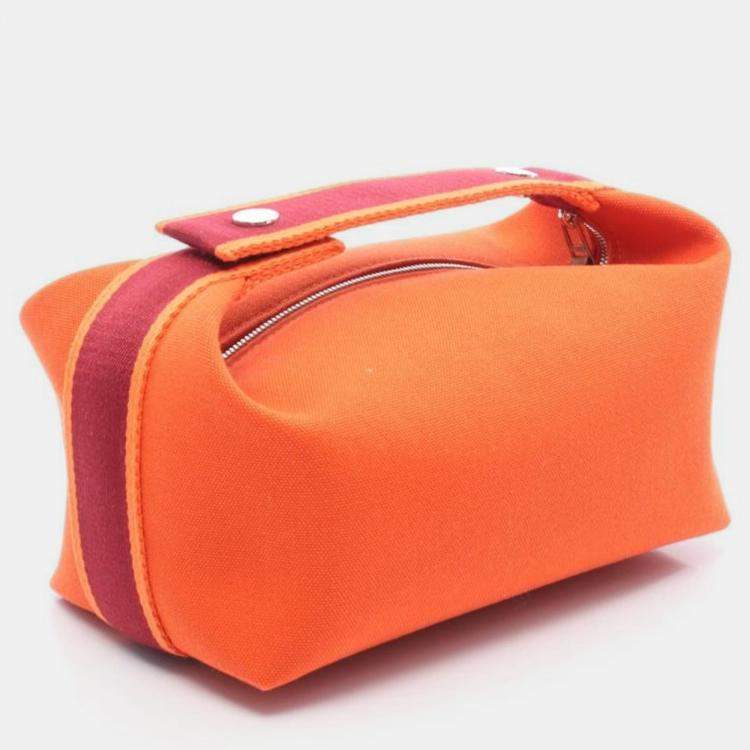 Pre Owned Hermes Bride-a-Brac Orange Toile Handbag
