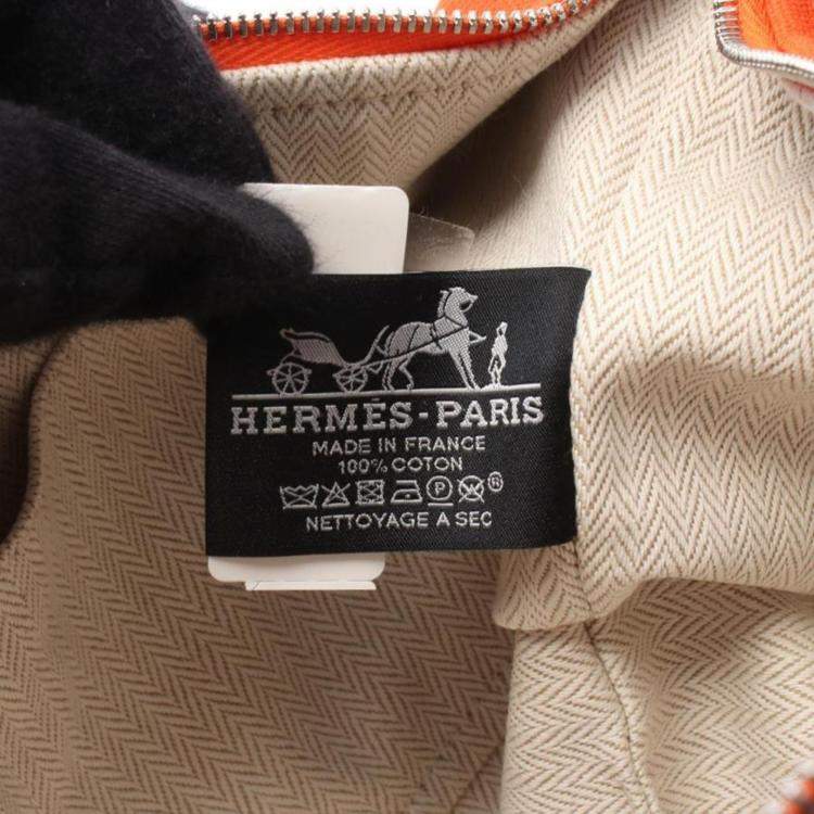 Pre Owned Hermes Bride-a-Brac Orange Toile Handbag