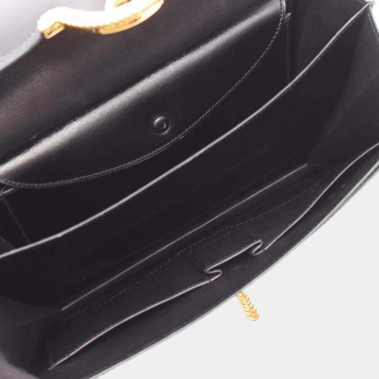 Pre Owned Hermes Vasco Leather Black Bag
