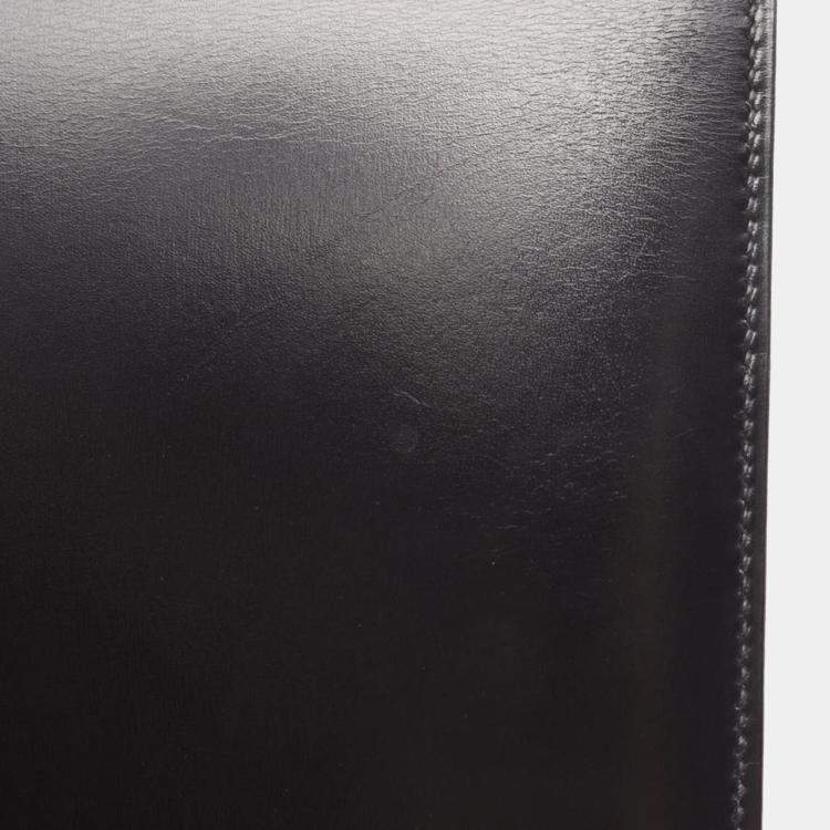 Pre Owned Hermes Vasco Leather Black Bag