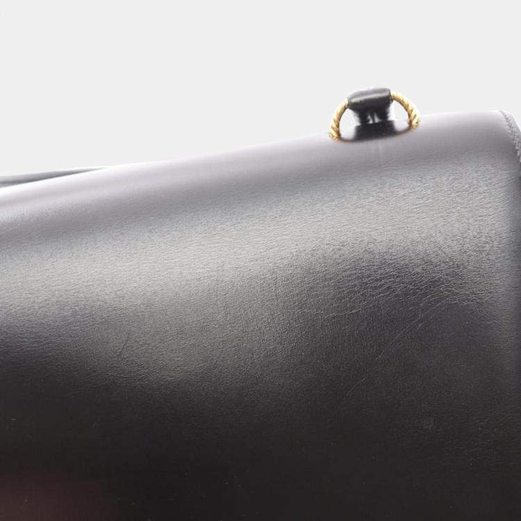 Pre Owned Hermes Vasco Leather Black Bag