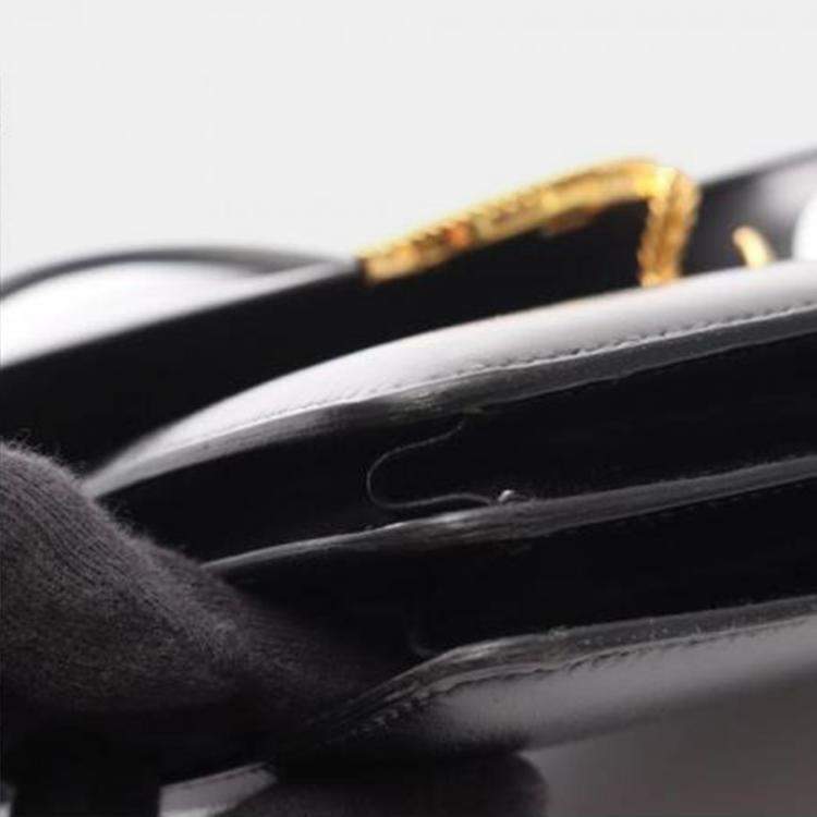 Pre Owned Hermes Vasco Leather Black Bag
