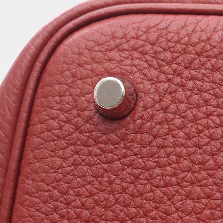 Pre Owned Hermes Picotin Lock H Rouge Bordeaux Taurillon Clemence MM
