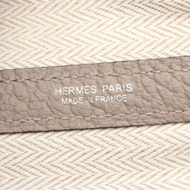 Pre Owned Hermes Garden Party Gris Tourterelle PM