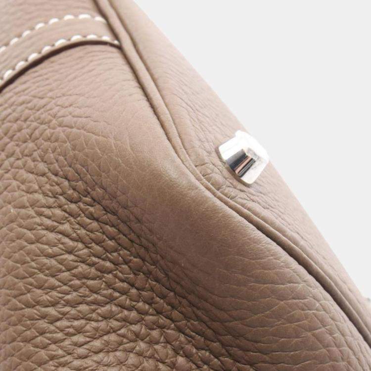 Pre Owned Hermes Picotin Lock Etoupe Grey Togo PM
