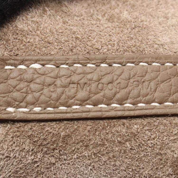 Pre Owned Hermes Picotin Lock Etoupe Grey Togo PM