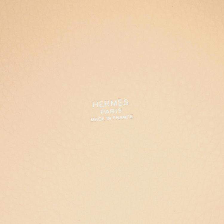 Pre Owned Hermes Picotin Lock Nata Ivory Taurillon Clemence Handbag PM