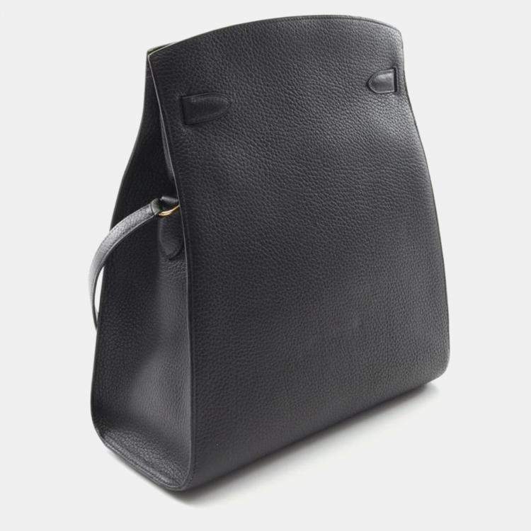 مملوكة مسبقًا Hermes Kelly Sports Black Leather Shoulder Bag