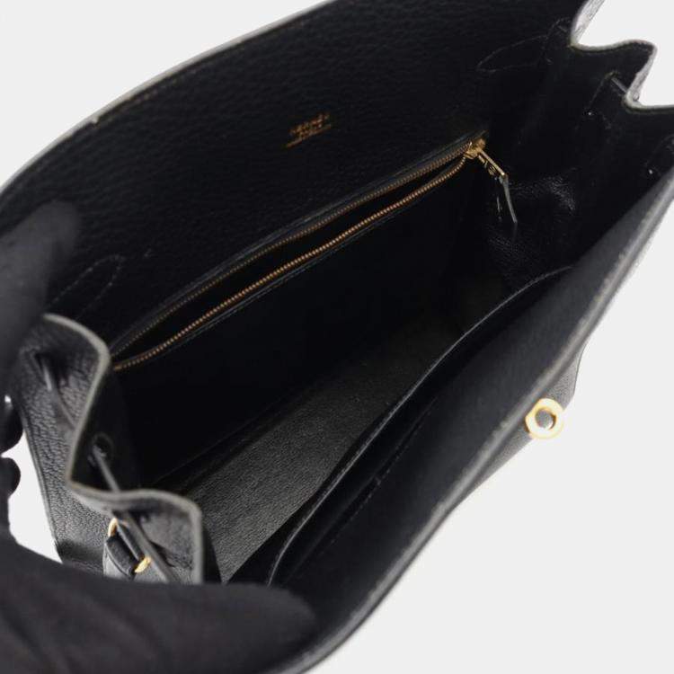 مملوكة مسبقًا Hermes Kelly Sports Black Leather Shoulder Bag