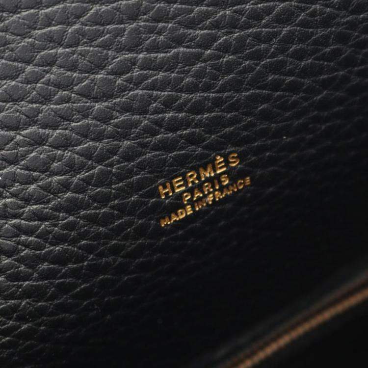 مملوكة مسبقًا Hermes Kelly Sports Black Leather Shoulder Bag