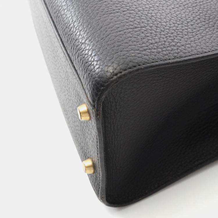 مملوكة مسبقًا Hermes Kelly Sports Black Leather Shoulder Bag