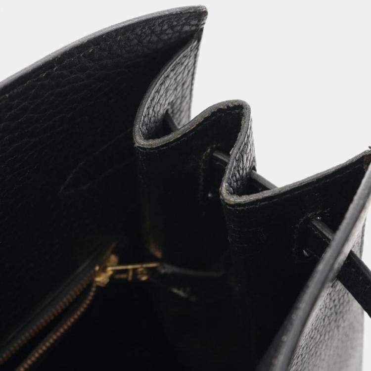 مملوكة مسبقًا Hermes Kelly Sports Black Leather Shoulder Bag
