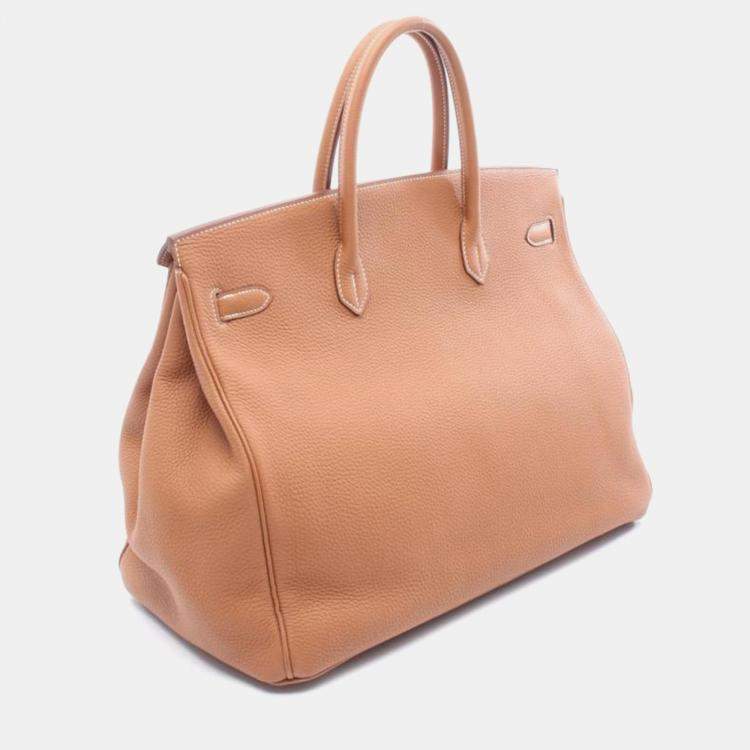 Pre Owned Hermes Birkin 40 Gold Togo Handbag