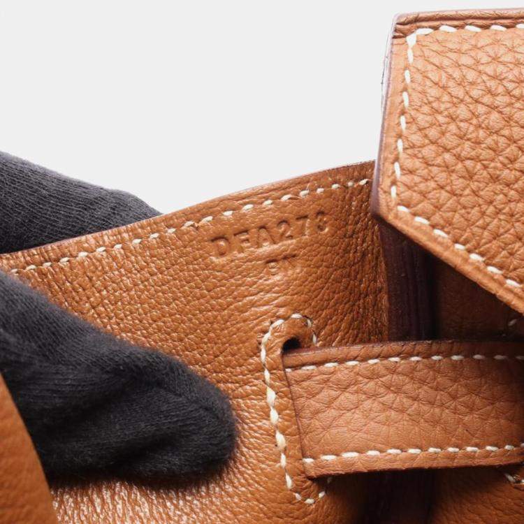 Pre Owned Hermes Birkin 40 Gold Togo Handbag