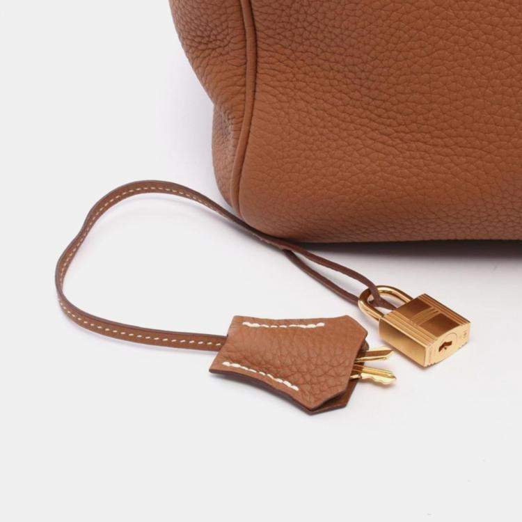 Pre Owned Hermes Birkin 40 Gold Togo Handbag