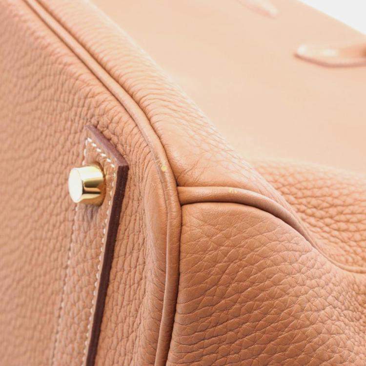 Pre Owned Hermes Birkin 40 Gold Togo Handbag