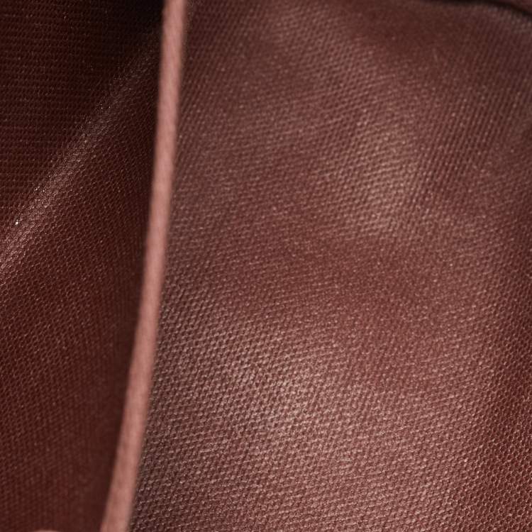 Pre Owned Hermès Rouge H Toile Canvas and Vache Hunter Leather Herbag 31 Bag