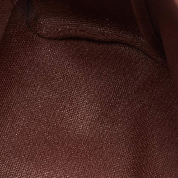 Pre Owned Hermès Rouge H Toile Canvas and Vache Hunter Leather Herbag 31 Bag