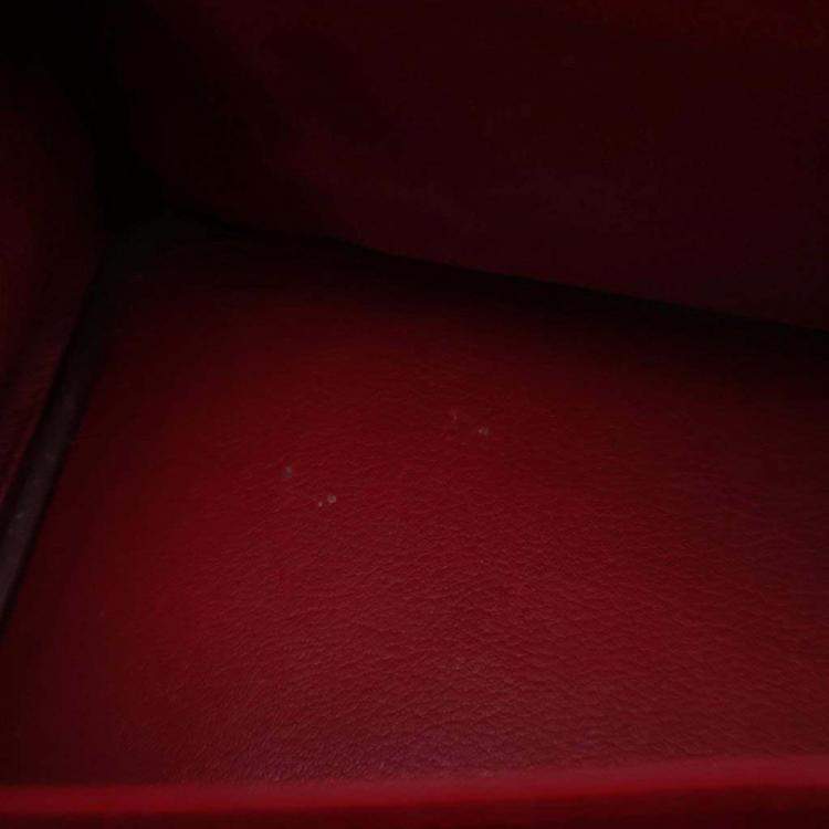 Pre Owned Hermes Birkin 35 Vintage Rouge Vif Epsom Leather Handbag