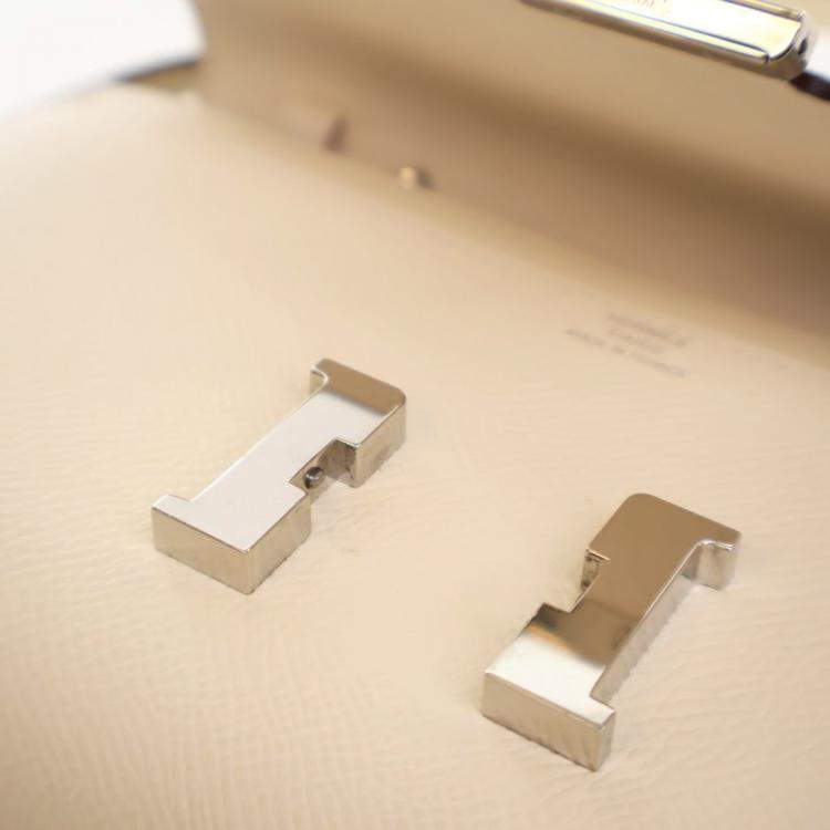Pre Owned Hermes Constance To Go Wallet Craie Epsom Leather Wallet