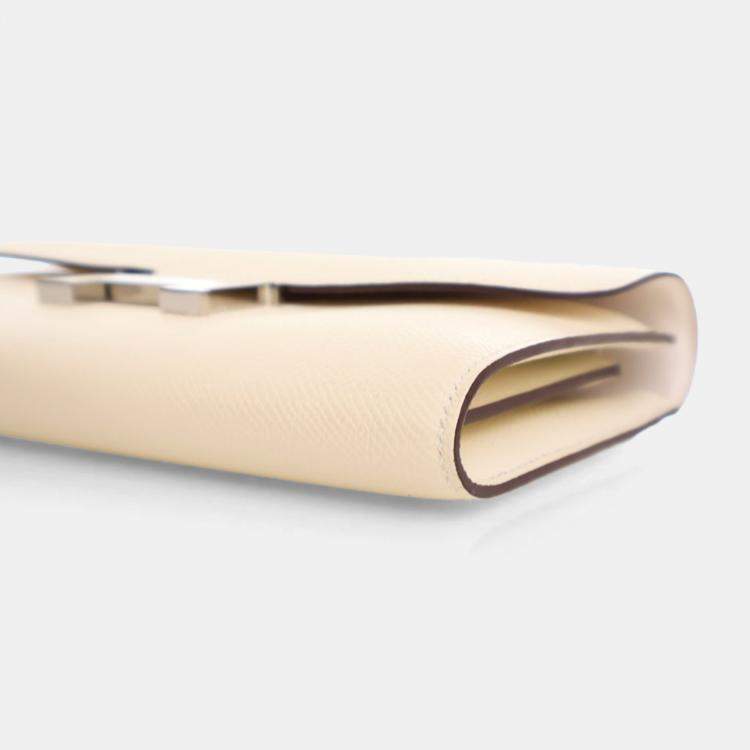 Pre Owned Hermes Constance To Go Wallet Craie Epsom Leather Wallet