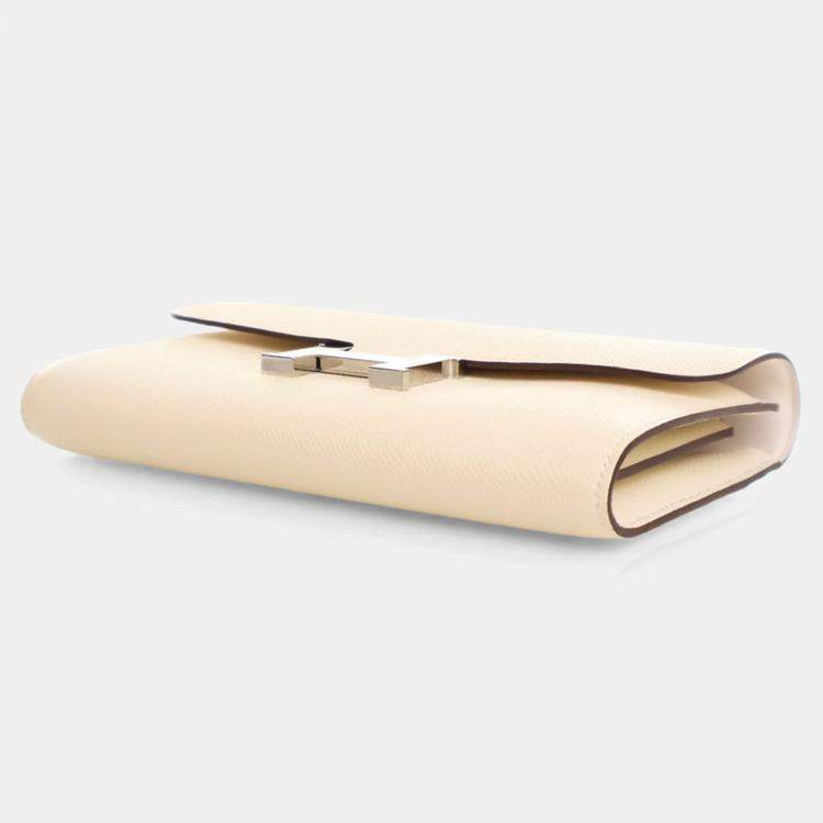 Pre Owned Hermes Constance To Go Wallet Craie Epsom Leather Wallet