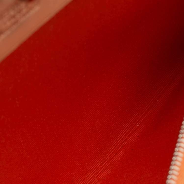 Pre Owned Hermès Orange/Natural Canvas and Vache Hunter Leather Herbag Zip 31 Bag