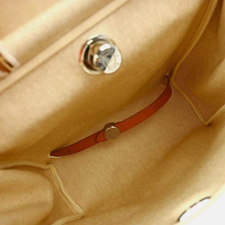 Pre Owned Hermes Natural Toile H Herbag a Dos Backpack