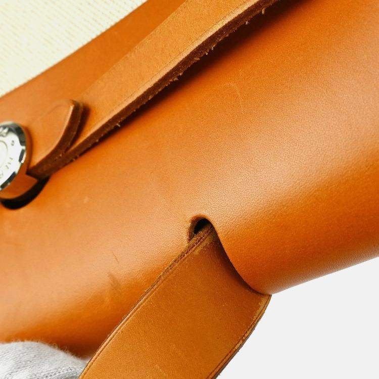 Pre Owned Hermes Natural Toile H Herbag a Dos Backpack
