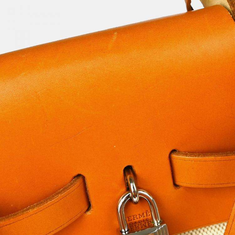 Pre Owned Hermes Natural Toile H Herbag a Dos Backpack