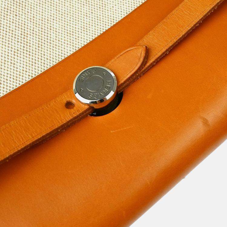 Pre Owned Hermes Natural Toile H Herbag a Dos Backpack