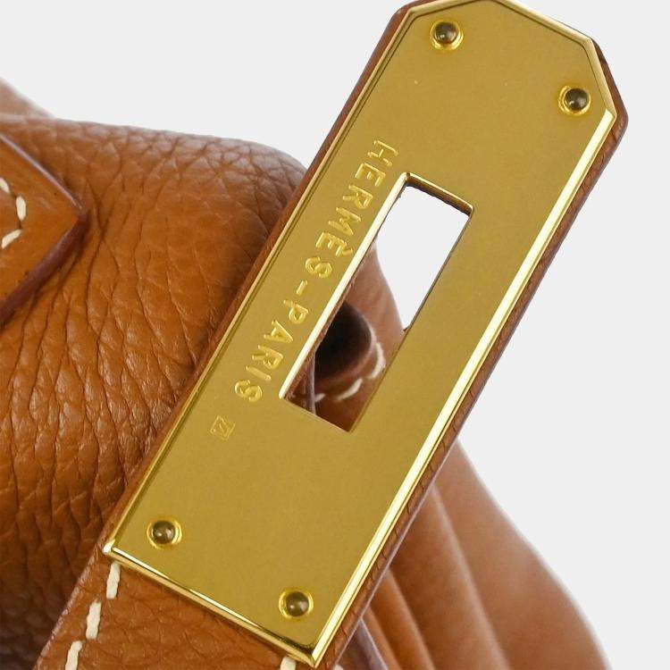 Pre Owned Hermes Kelly 32 Retourne Gold Togo 2way Handbag