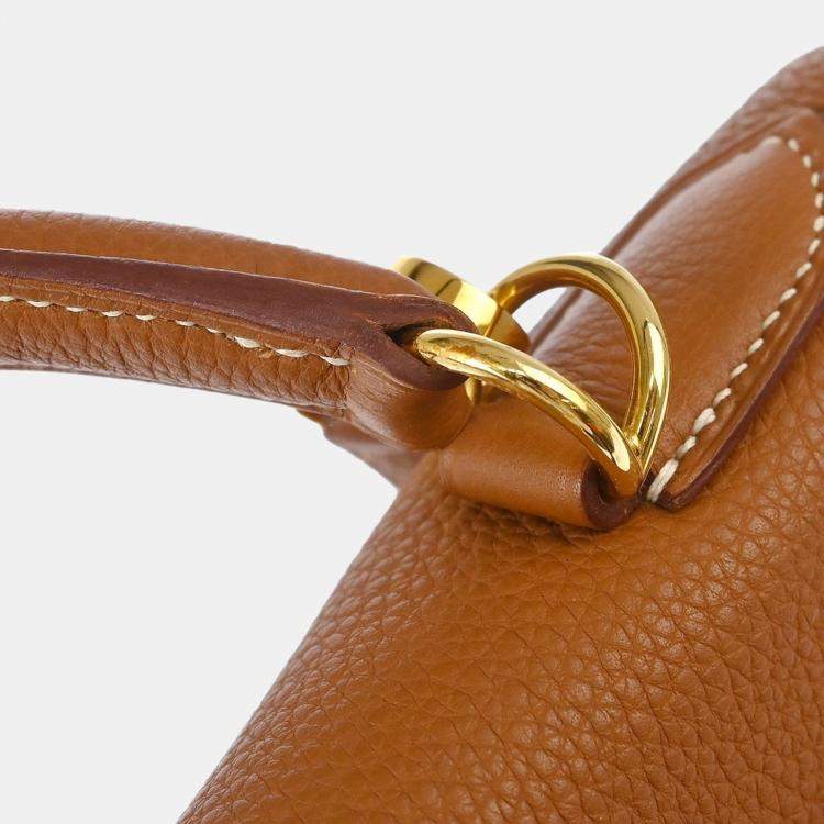Pre Owned Hermes Kelly 32 Retourne Gold Togo 2way Handbag