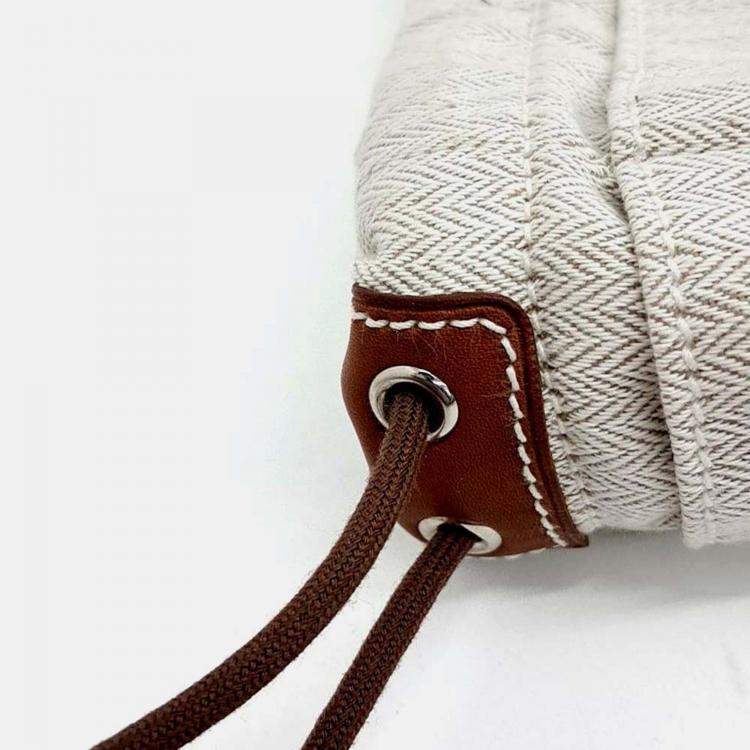 Pre Owned Hermes Poby Fabric Pouch