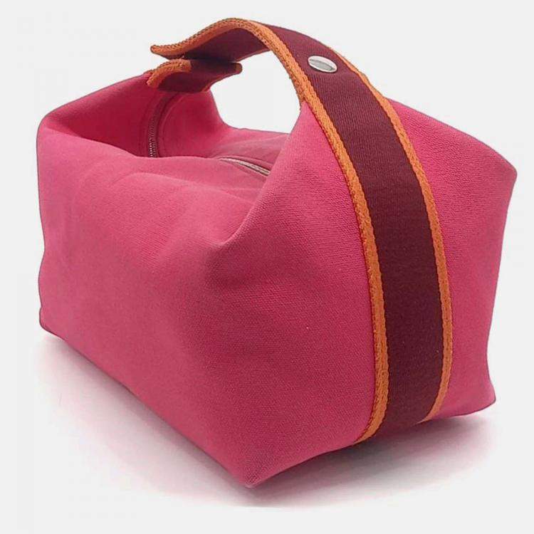 Pre Owned Hermes Breathe-A-Brack Pink Fabric Case