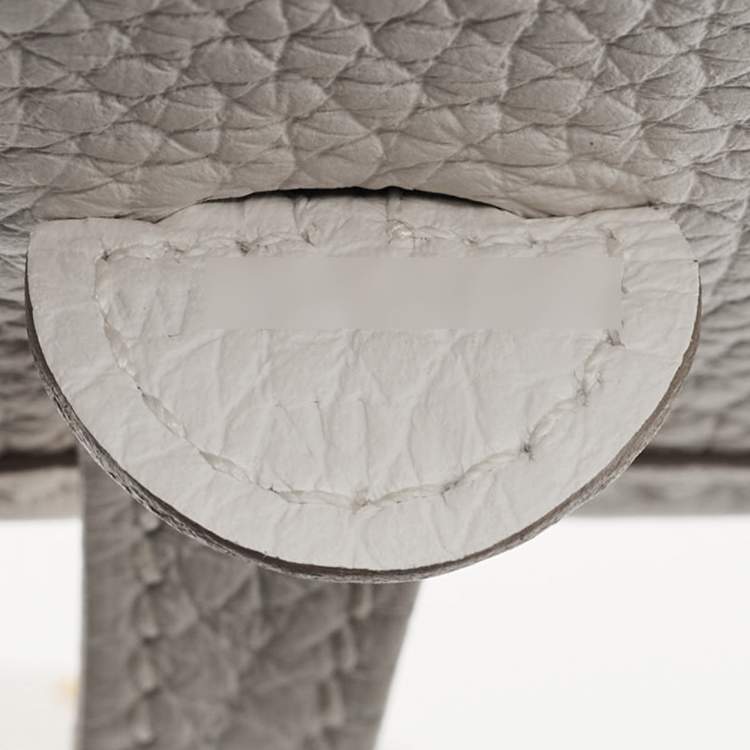 Pre Owned Hermès Gris Pale Taurillon Clemence Leather Evelyne TPM Bag