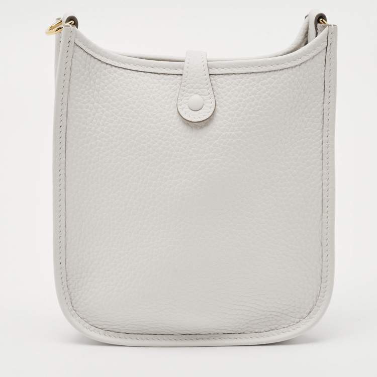 Pre Owned Hermès Gris Pale Taurillon Clemence Leather Evelyne TPM Bag