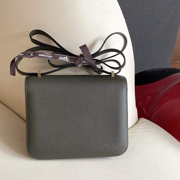 Pre Owned Hermes Constance 19 Epsom Leather Shoulder Bag