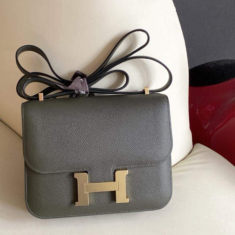 Pre Owned Hermes Constance 19 Epsom Leather Shoulder Bag