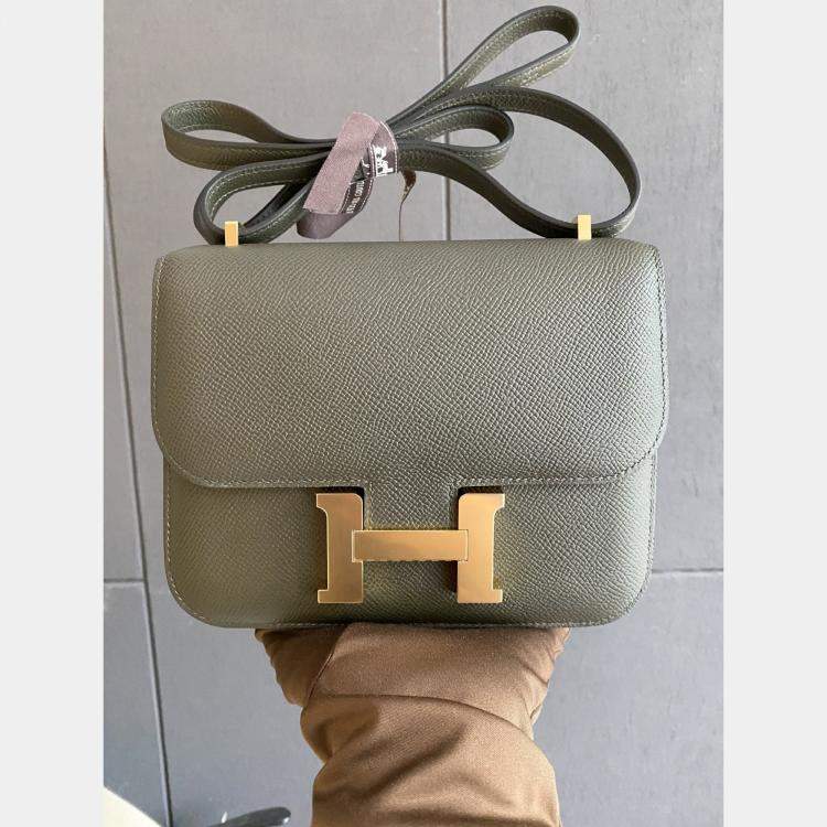 Pre Owned Hermes Constance 19 Epsom Leather Shoulder Bag