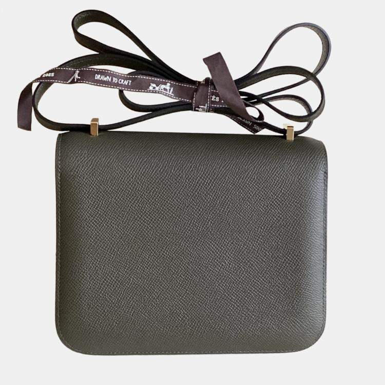 Pre Owned Hermes Constance 19 Epsom Leather Shoulder Bag