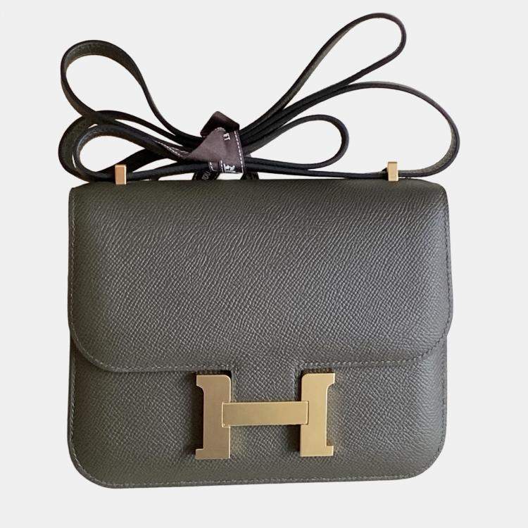 Pre Owned Hermes Constance 19 Epsom Leather Shoulder Bag