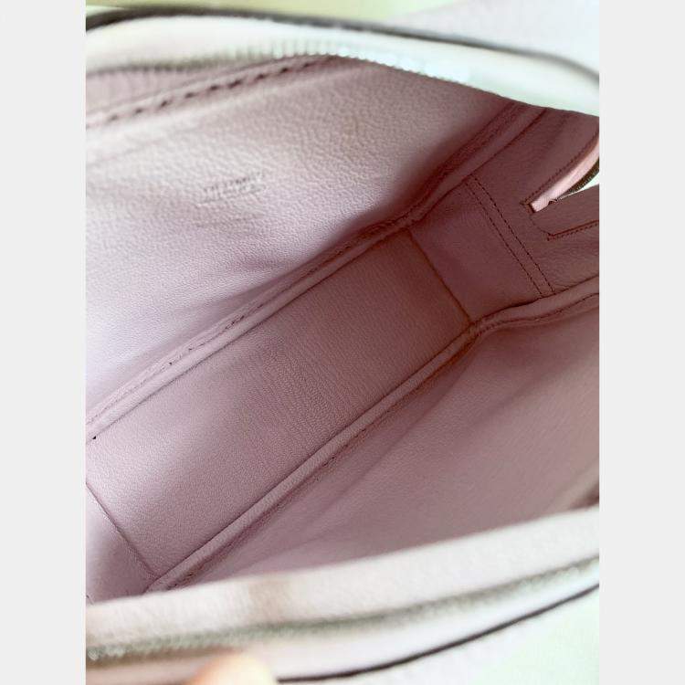 Pre Owned Hermes Plume Mini Pink Leather Top Handle Bag