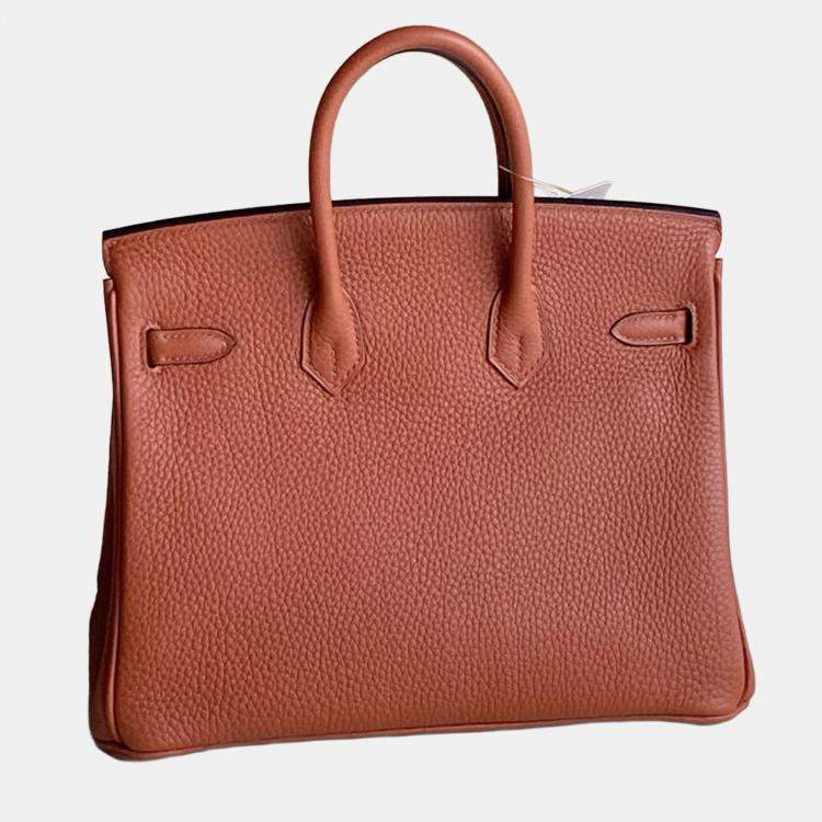 Pre Owned Hermes Birkin 25 Leather Handbag
