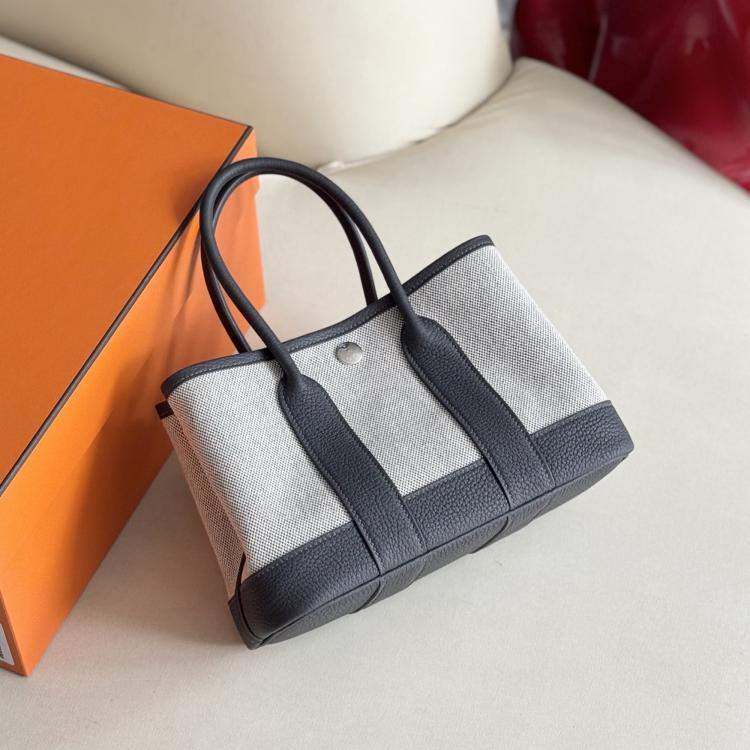 Pre Owned Hermes Garden Party Mini Canvas and Leather Handbag
