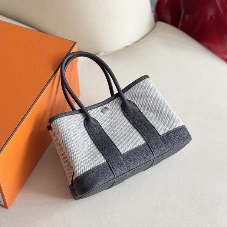 Pre Owned Hermes Garden Party Mini Canvas and Leather Handbag