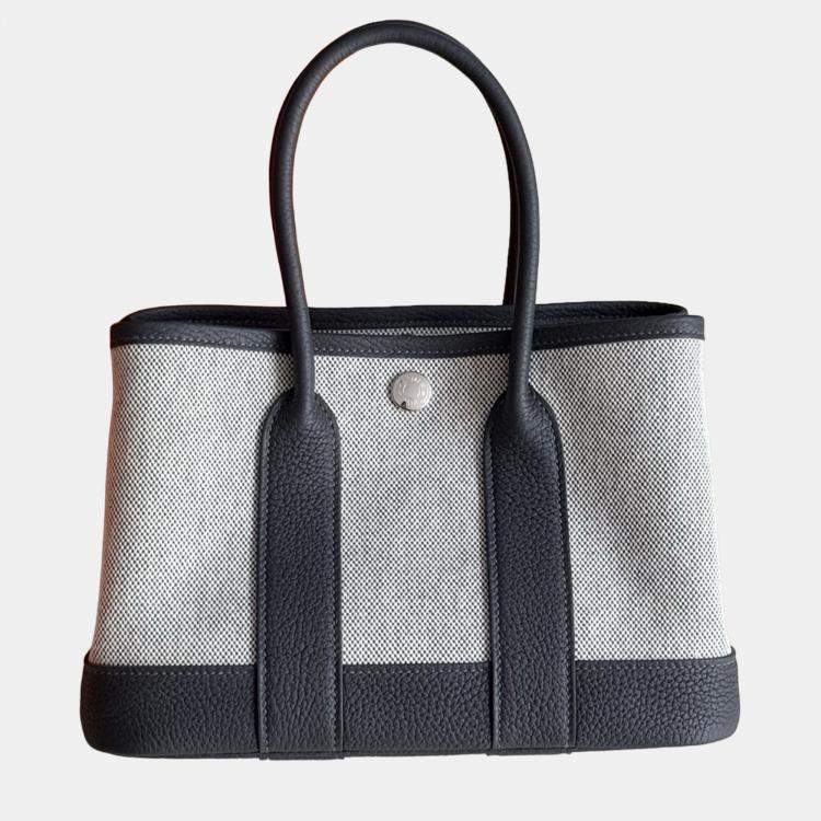Pre Owned Hermes Garden Party Mini Canvas and Leather Handbag