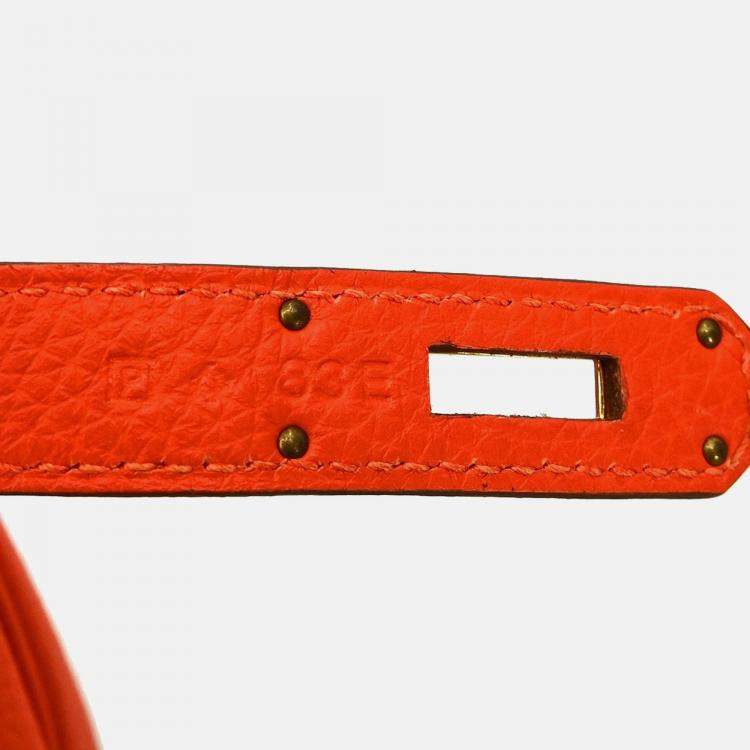 Pre Owned Hermes Kelly 32 Retourne Rouge Pivoine Taurillon Clemence 2way Handbag